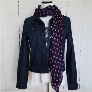 Navy & Purple Chiffon Scarf